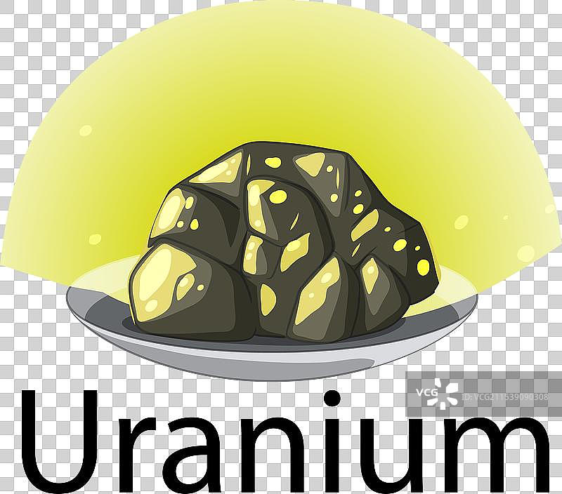 孤立的铀卡通形象，带有趣味元素图片素材