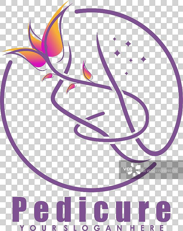 美甲美足logo与脚部logo设计图片素材