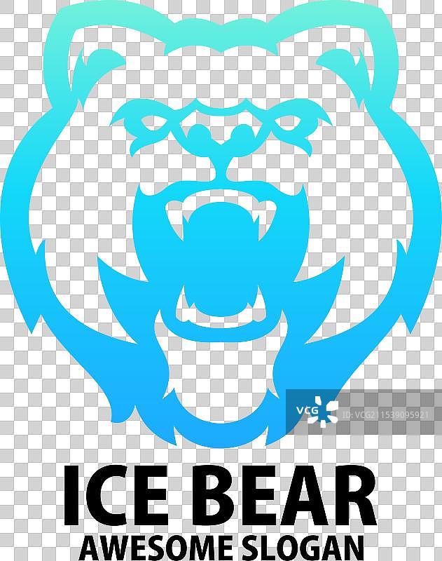 冰熊线条艺术设计logo图片素材