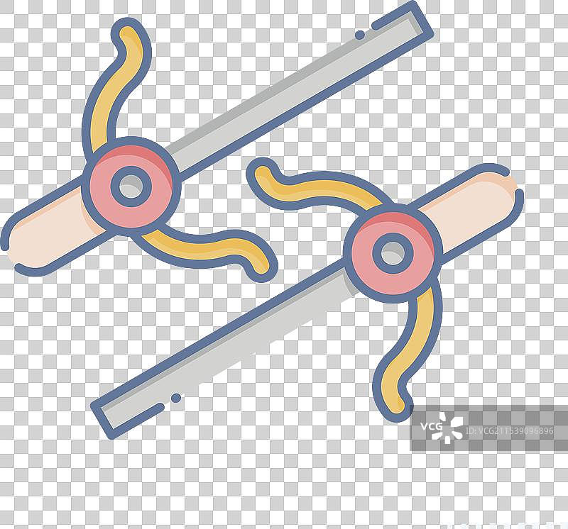 与忍者符号相关的图标，涂鸦风格图片素材