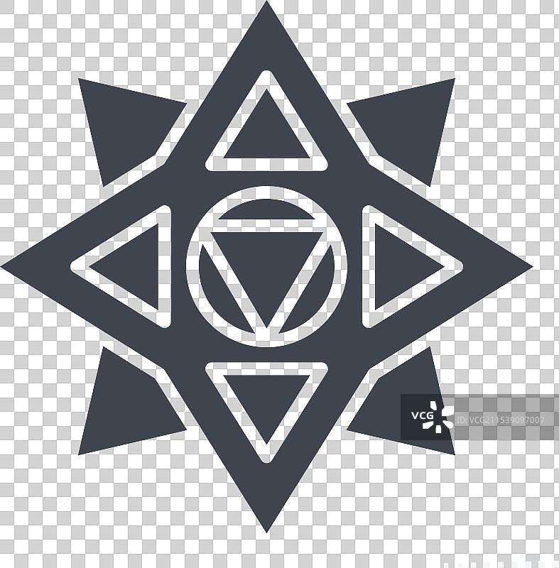 与忍者相关的图标手里剑符号风格图片素材