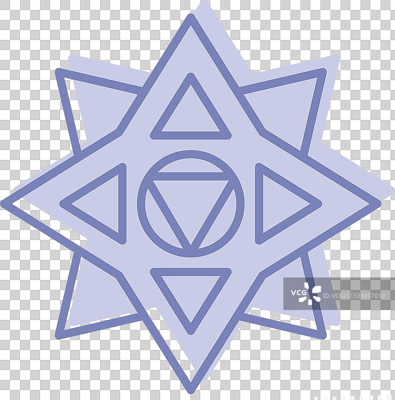 与忍者符号相关的双色手里剑图标图片素材