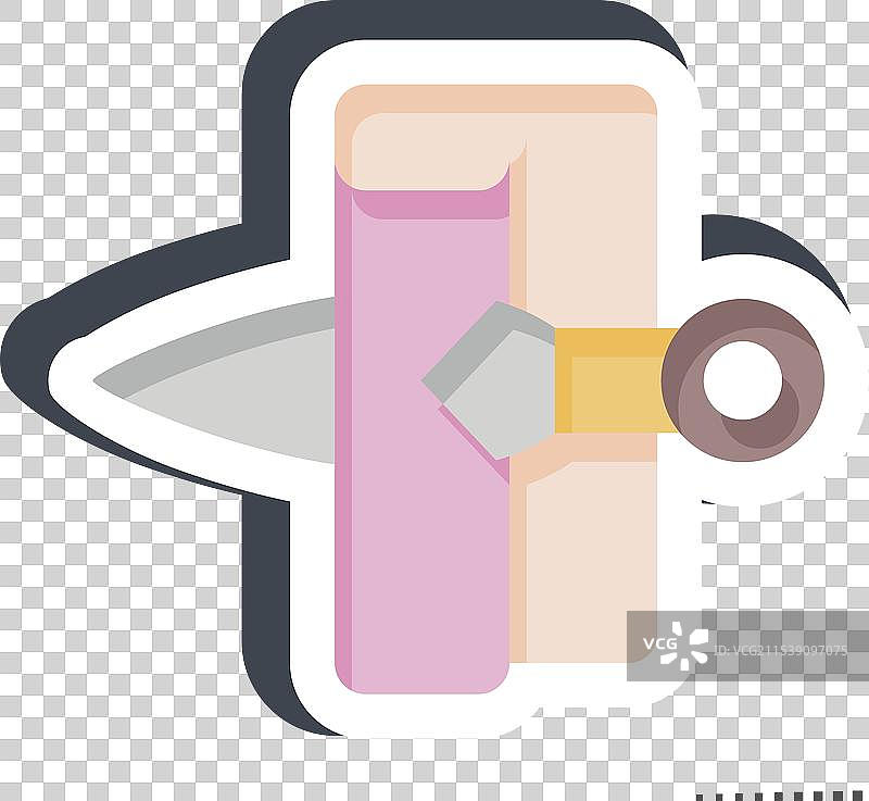 与忍者符号相关的简单贴纸书信图片素材