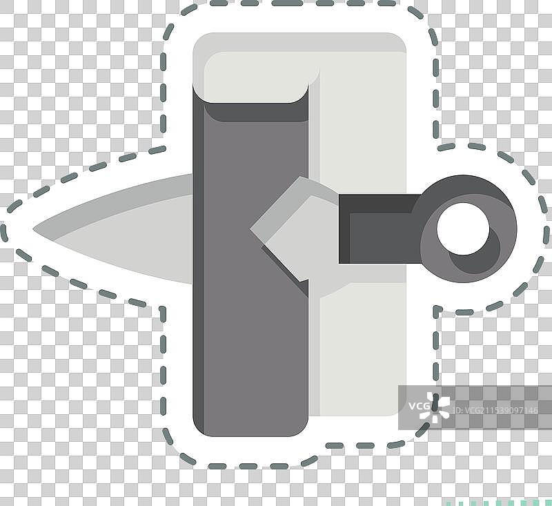 与忍者符号相关的贴纸线条剪切书信图片素材