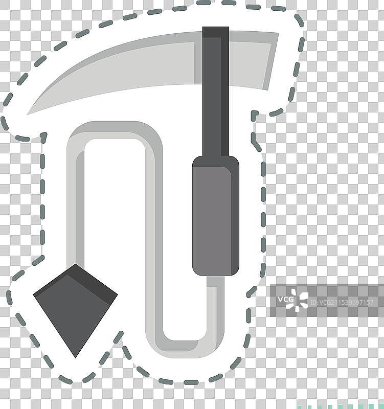 与忍者相关的链镰刀贴纸图案图片素材