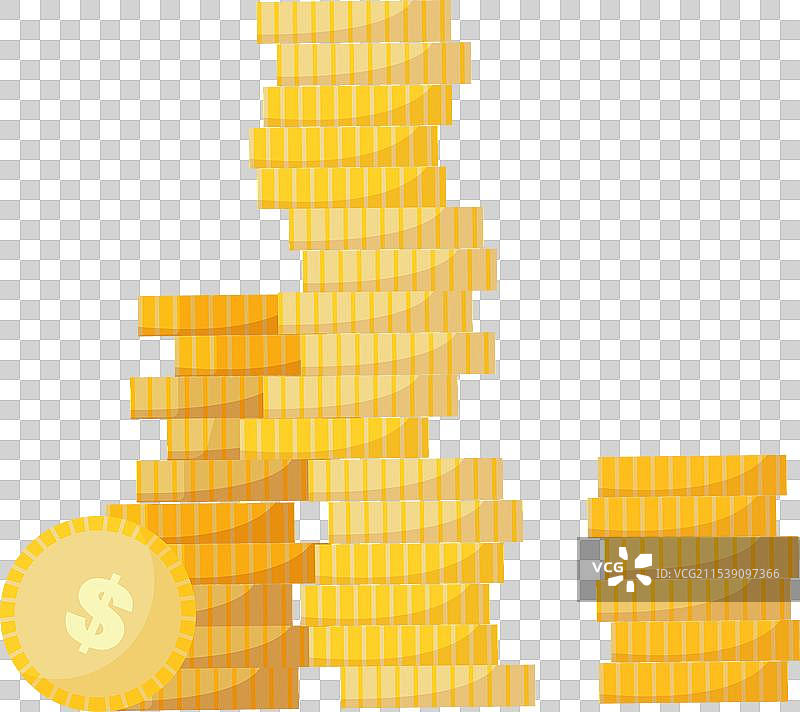 一堆带有美元符号的金币图片素材