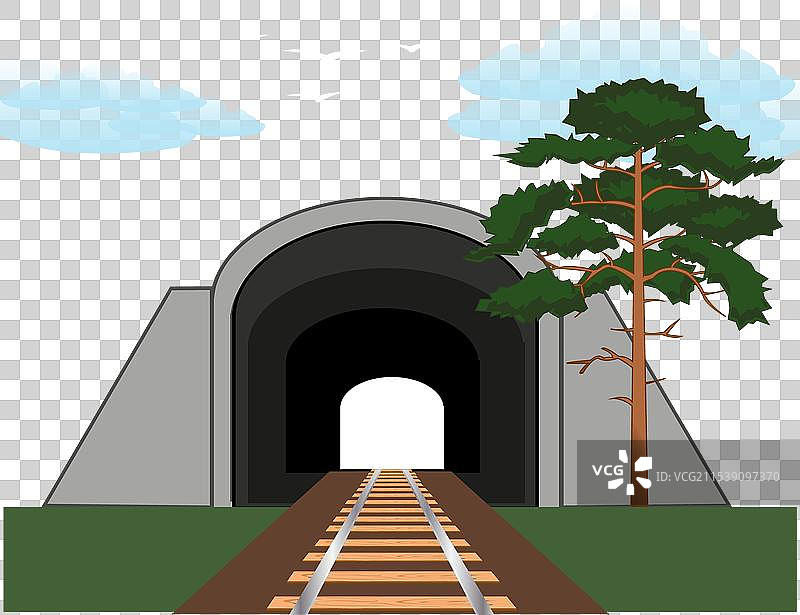 悲伤类型的铁路引导至地铁图片素材
