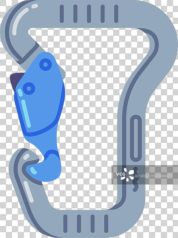 登山扣或卡拉比纳作为夹子和锁扣图片素材