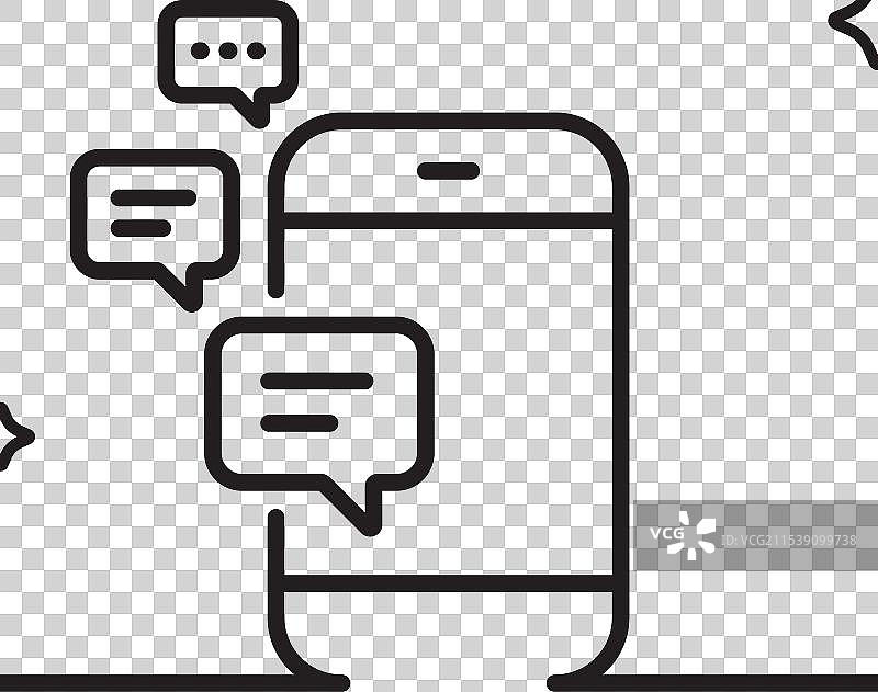 通信线图标 智能手机聊天标志图片素材