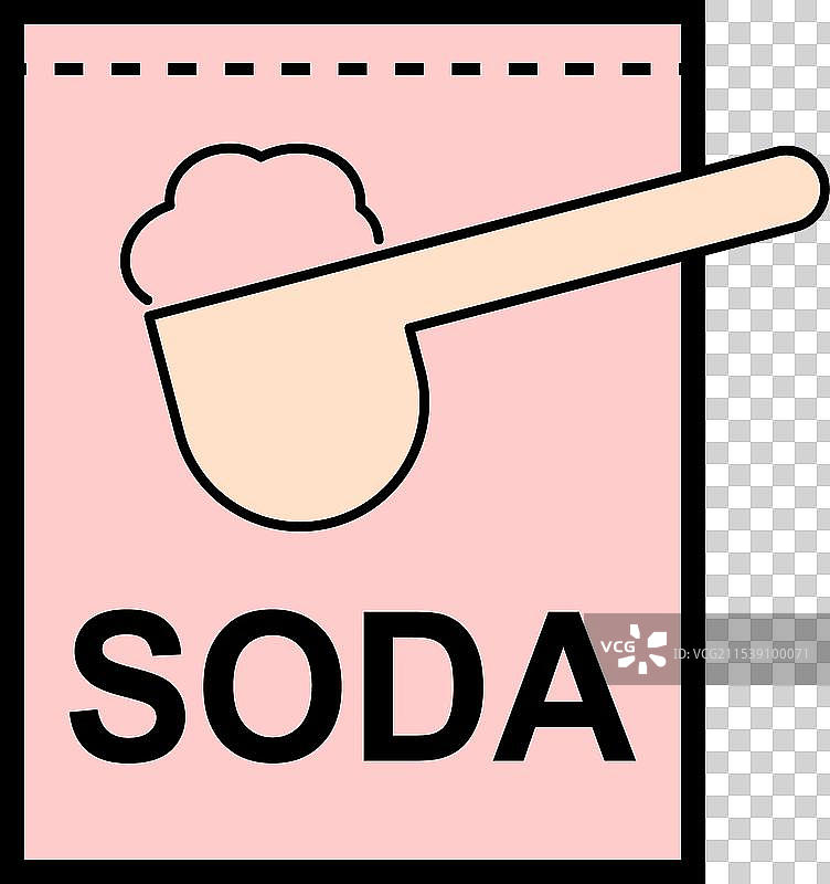 烘焙苏打成分图标 烹饪食品设计图片素材