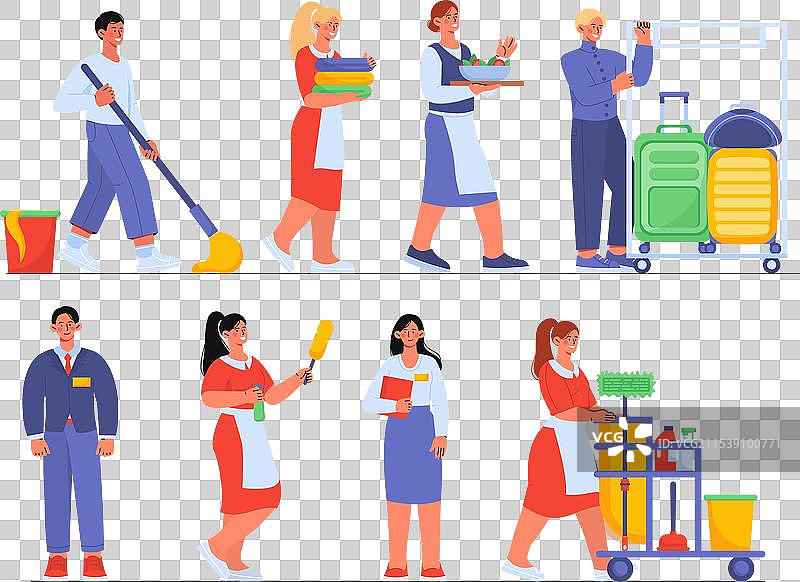 酒店工作人员套装图片素材