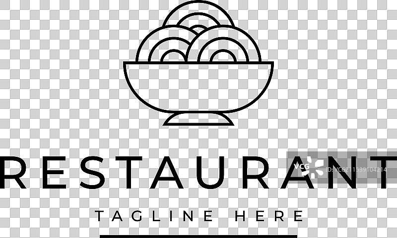 拉面碗标志设计图片素材