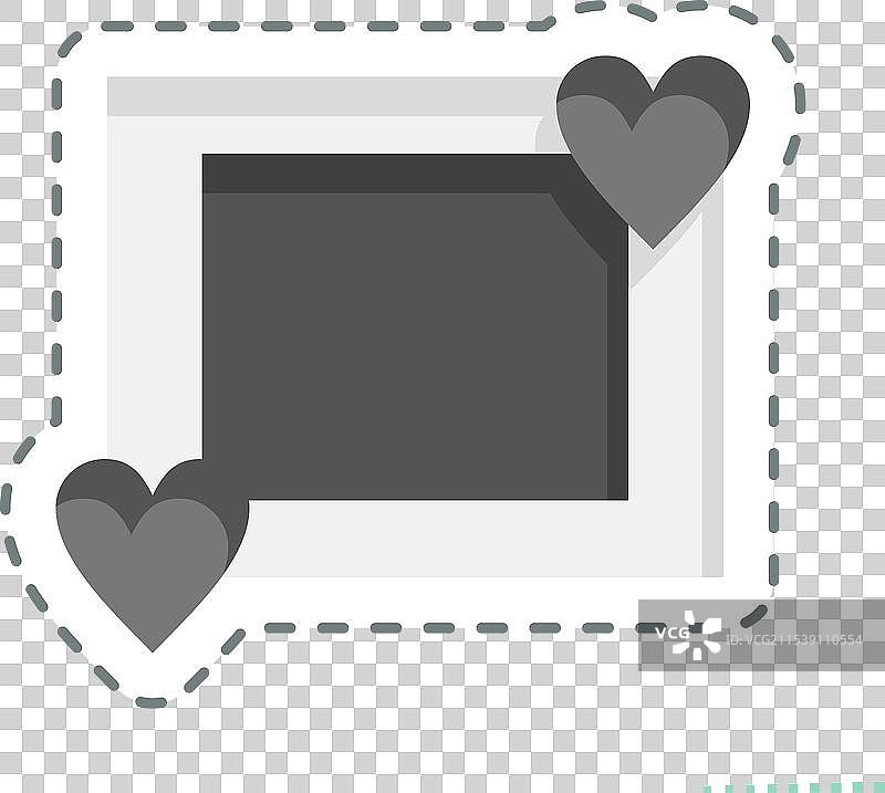 与复古相关的贴纸线条剪切图片框图片素材