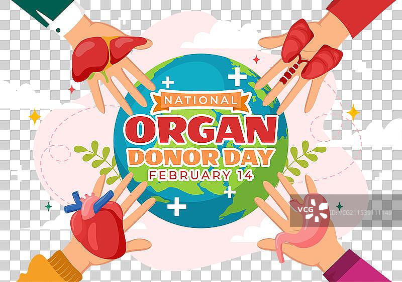 2月14日的国家器官捐献日图片素材