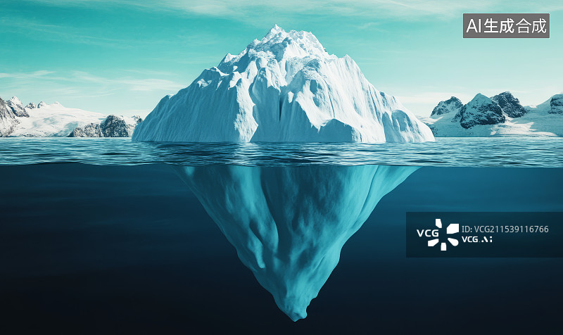 【AI数字艺术】冰山图片素材