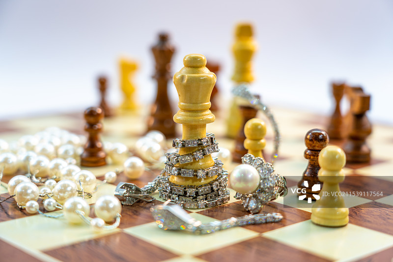 国际象棋和珠宝首饰图片素材