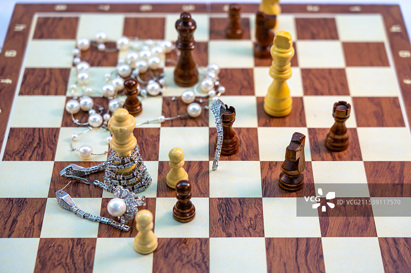 国际象棋和珠宝首饰图片素材