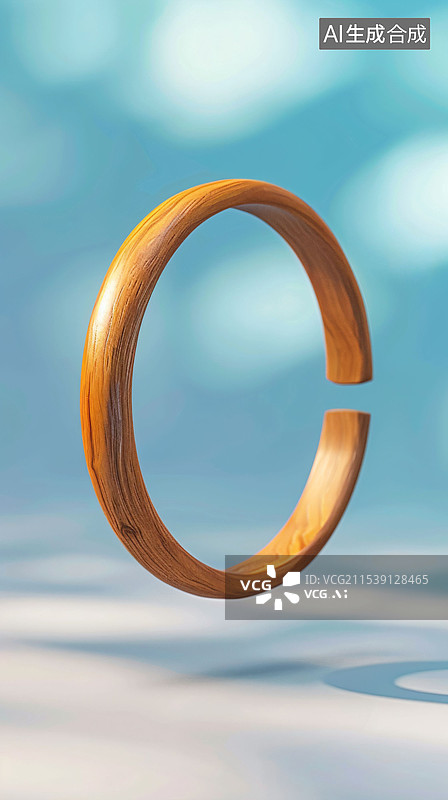 【AI数字艺术】国风古朴木质手镯、手环、光影、特写拍摄、C4D图片素材