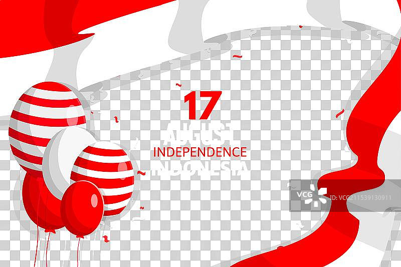 印度尼西亚独立日气球背景图片素材