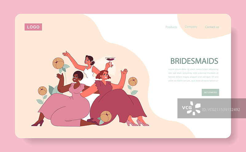 伴娘概念平面图图片素材
