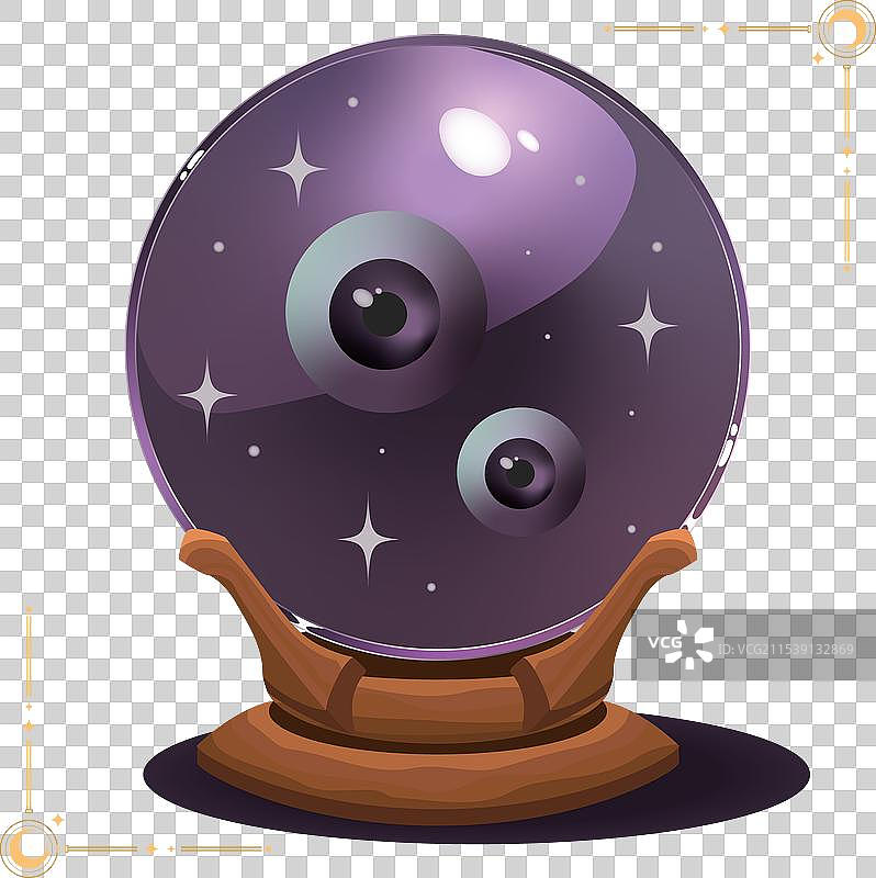 带有眼球的占卜球图片素材