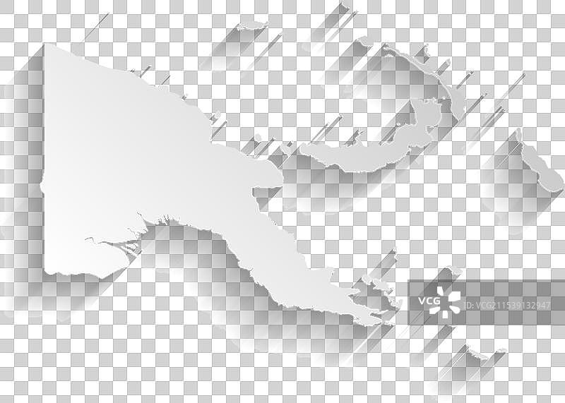 巴布亚新几内亚国家地图轮廓图片素材