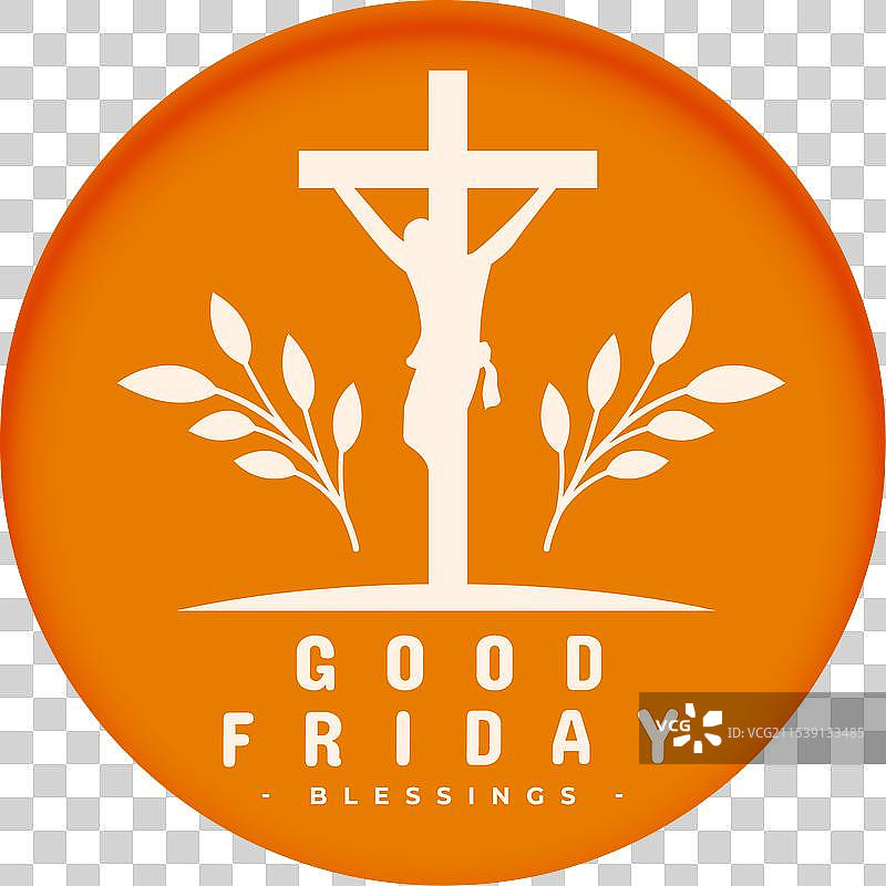 圣周耶稣受难日贺卡剪纸艺术图片素材