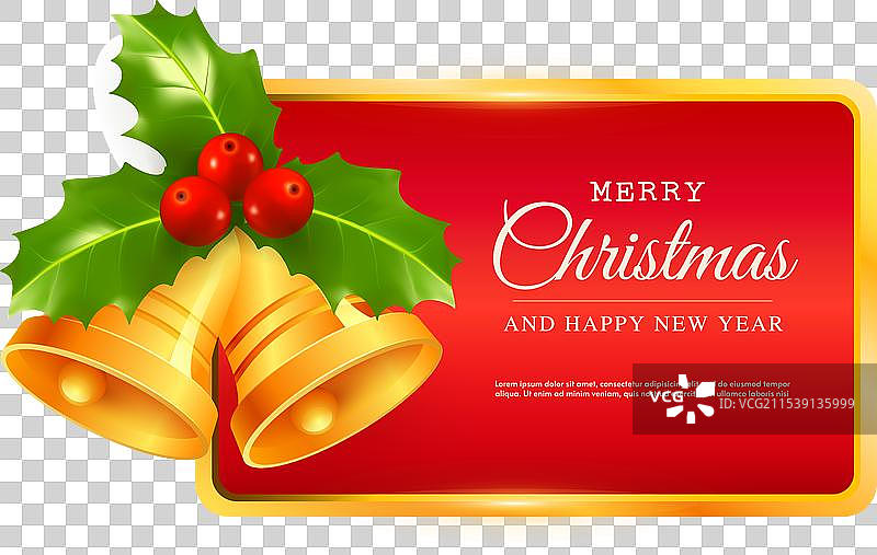 圣诞快乐和新年快乐贺卡图片素材