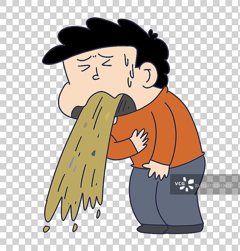 呕吐食物中毒的人物图片素材