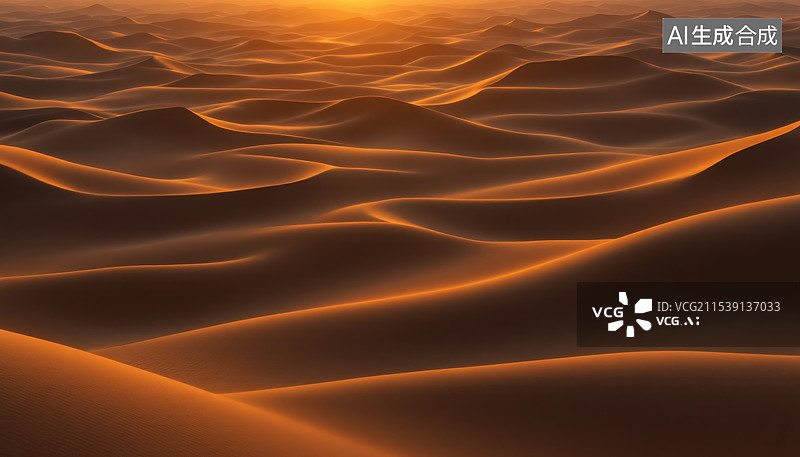 【AI数字艺术】戈壁滩，沙漠风景，沙漠背景，环境问题，环境保护图片素材