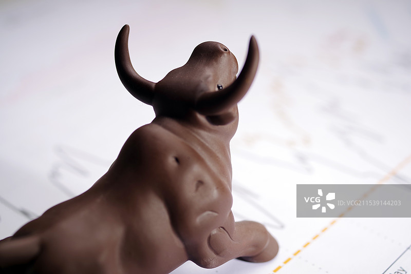 牛是股票行情股市数据特写图片素材
