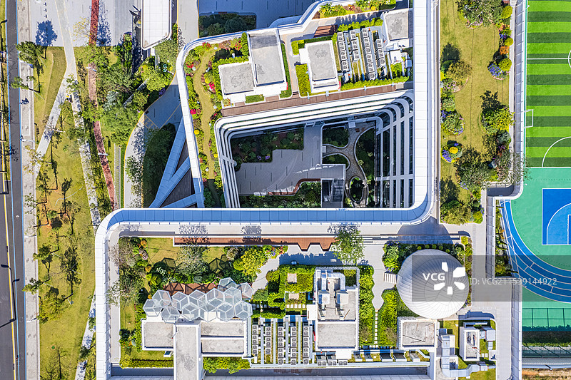 绿色生态建筑 园林式建筑 现代园林企业图片素材