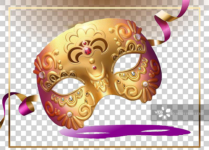 金色奢华面具图片素材