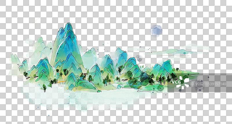 千里江山图图片素材