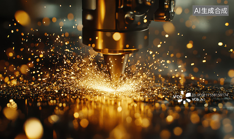 【AI数字艺术】数控车床机加工图片素材
