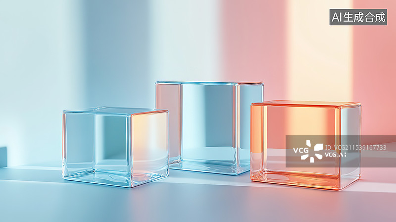 【AI数字艺术】玻璃背景图片素材