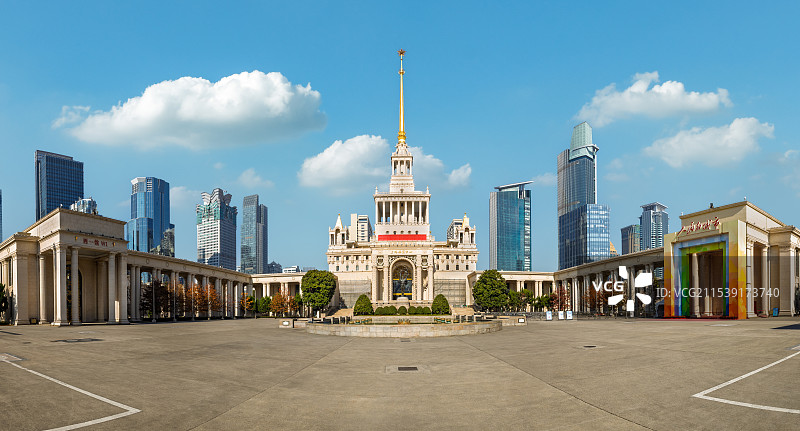 上海展览中心 全景图片素材
