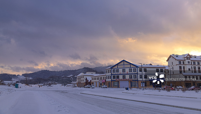 雪国小镇图片素材
