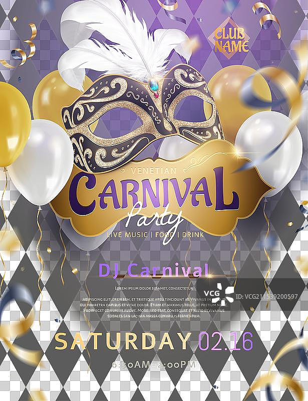 威尼斯狂欢节海报图片素材