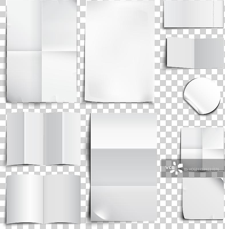 纸张收集套装图片素材