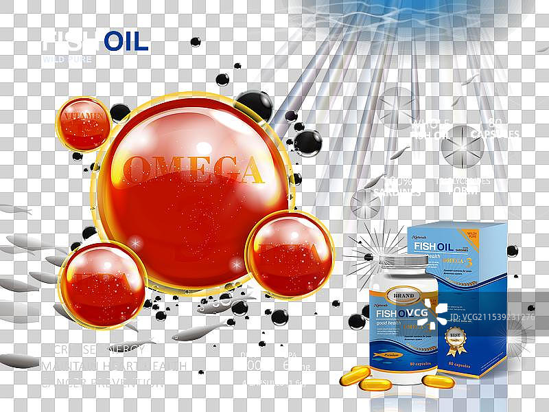 鱼油广告模板图片素材