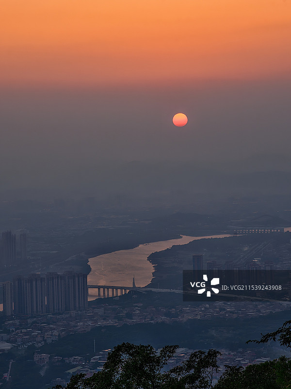 清源山南台岩日落 长河落日圆图片素材