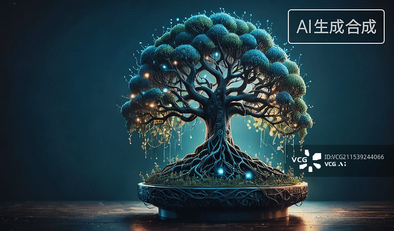 【AI数字艺术】神秘古树图片素材