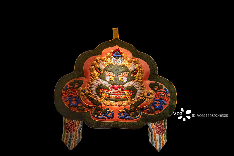 洛阳博物馆，雀金绣，支巴扎幡头图片素材