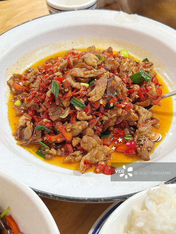 辣椒炒肉图片素材