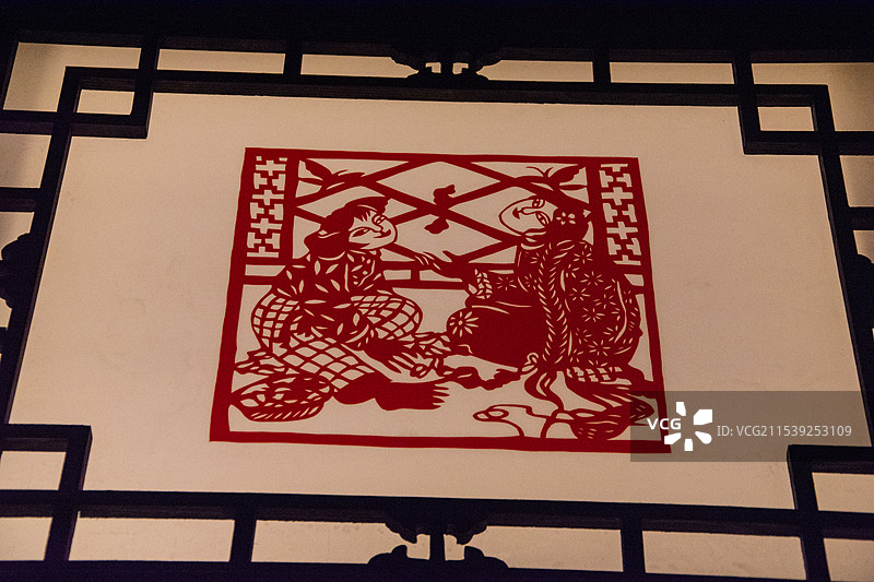 满族风格的窗花图片素材