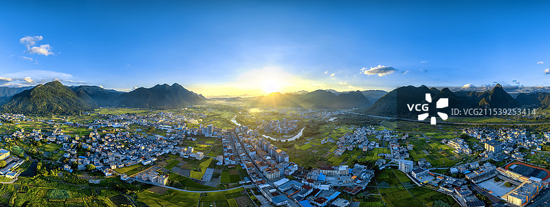 连平县陂头镇日落图片素材