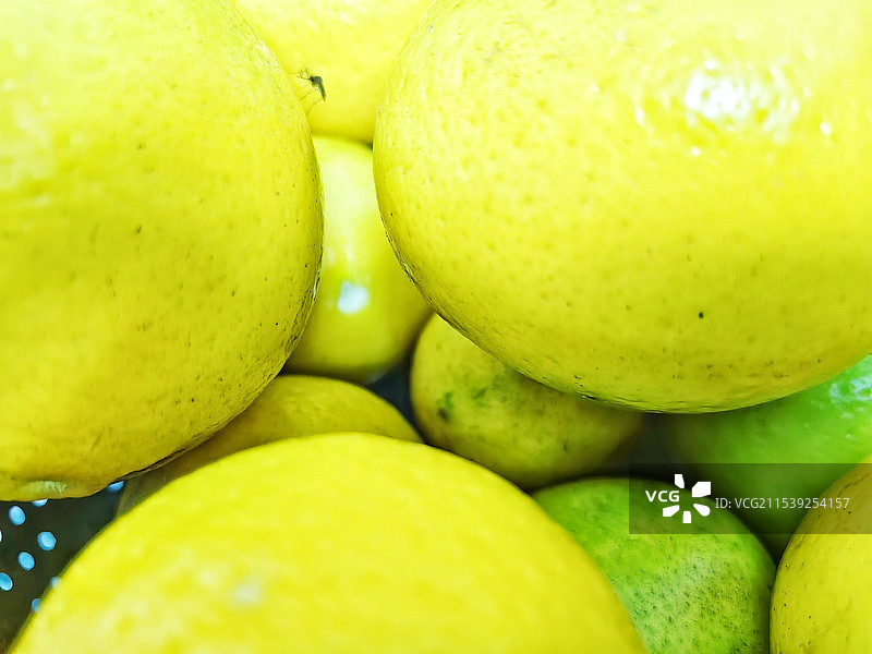 一堆柠檬特写图片素材
