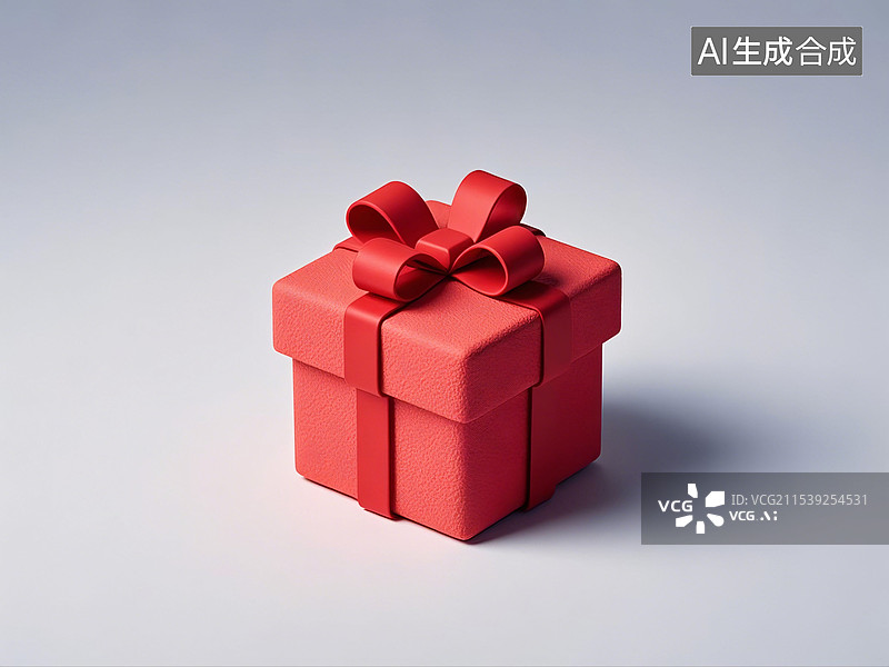 【AI数字艺术】新年红色礼盒图片素材