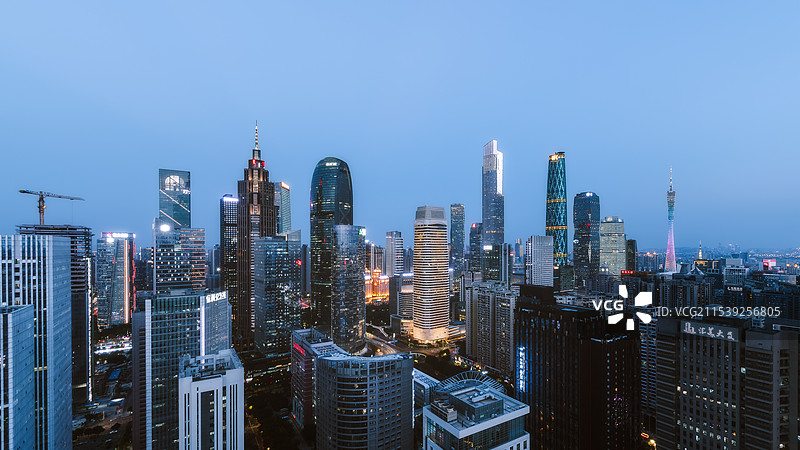 蓝调广州商务区图片素材